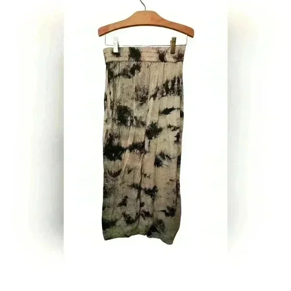 ZARA Flowy Tie Dye Batik Midi Skirt Sea Green Size XS - Picture 4 of 9